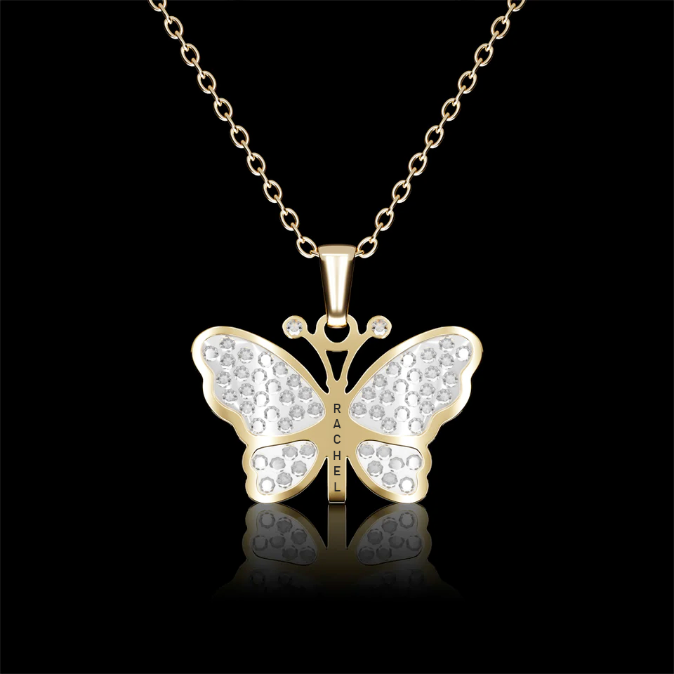 Personalised Butterfly Pendant