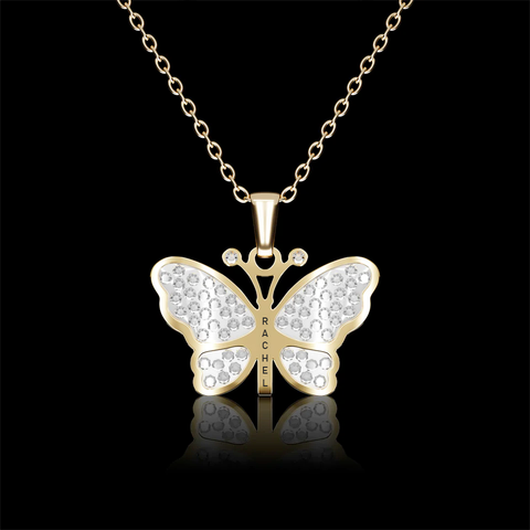 Personalised Butterfly Pendant